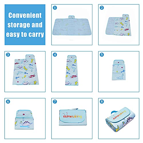 Baby Playmat Portable - Changing Diaper Mat, Pet Feeding Mat, And Infant Gym - Waterproof, Washable, And Lightweight - Design For Travel And Home Use Picnic Basket Accessory And Camping Picnic Pad #TOP4