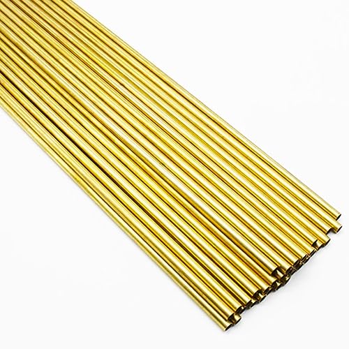 EsportsMJJ 10 tubos redondos de latón de 2 mm OD 0,5 mm de grosor de pared de 300 mm de longitud para modelismo y manualidades