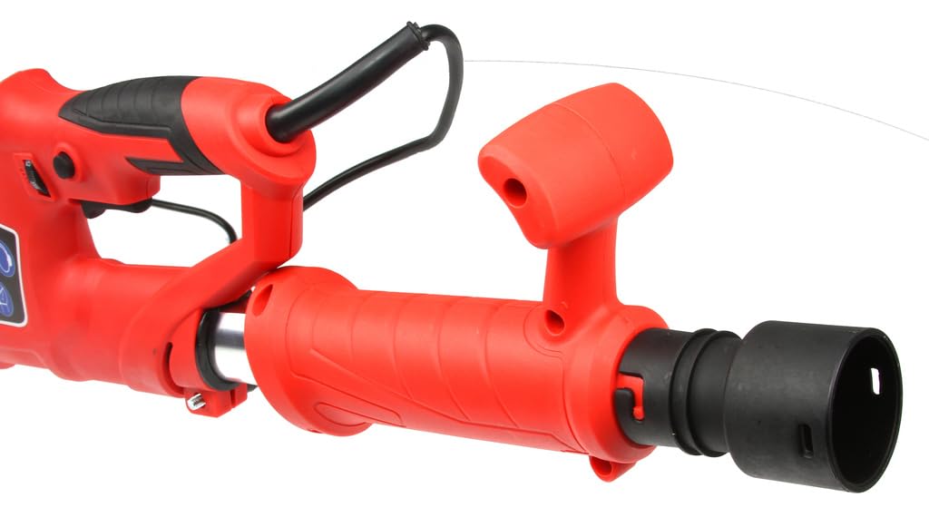 Levigatrice a Giraffa | con Luce LED | 0,75 kW | Regolazione di Velocità | 6 Dischi Ø22,5 cm | Grana P-80-P240 | Aspirazione della Polvere | Asta Regolabile 150-220 cm | per Cartongesso Muro
