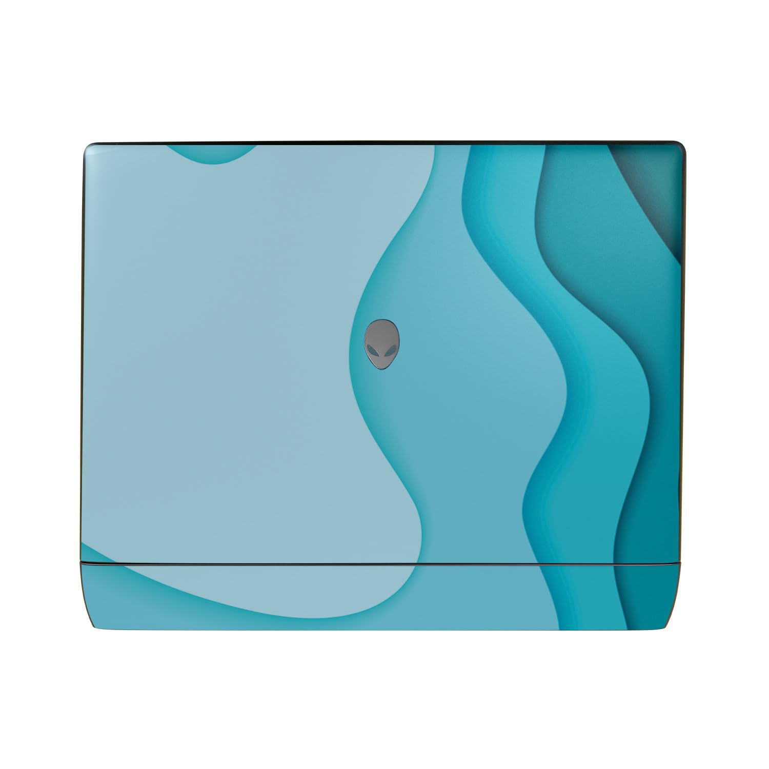 Laptop Skin Compatible with Alienware 16 Area-51 (2025) - Papercraft Cyan - Premium 3M Vinyl Protective Wrap Decal Cover - Easy to Apply | Crafted in The USA by MightySkins