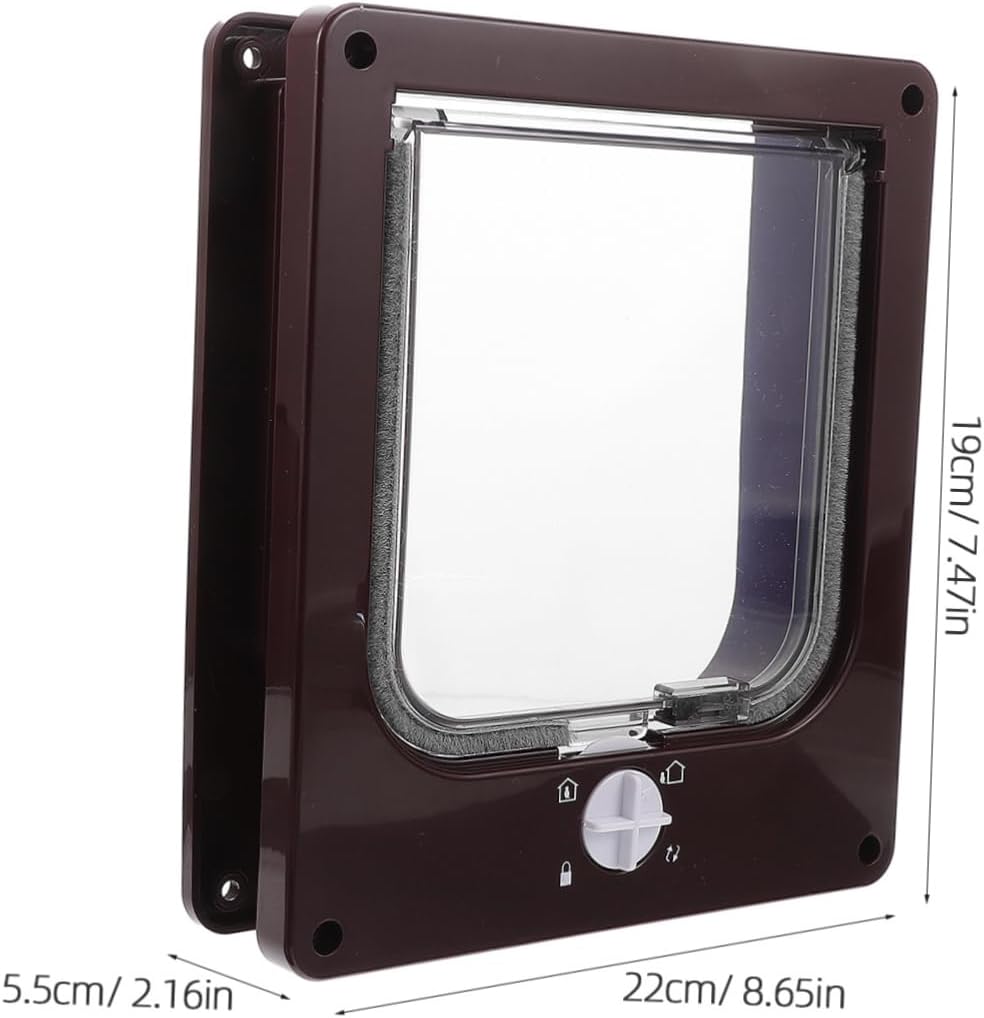 Sosoport Microchip Activated Cat Door Mesh Cat Door Locking System Freedom Replacement Flap