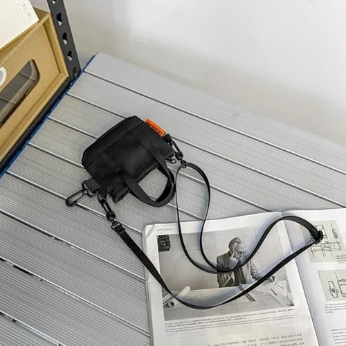 Generic Small Storage Bag Portable Multifunctional Korean Style Men Wallet Practical Keychain Nylon Coin Purse Pendant(Black)4