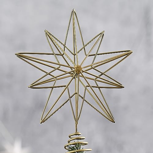 Ginger Ray Gold 3D Wire Star Decoration Christmas Tree Topper Decorative Accessory, 18cm - Image 2