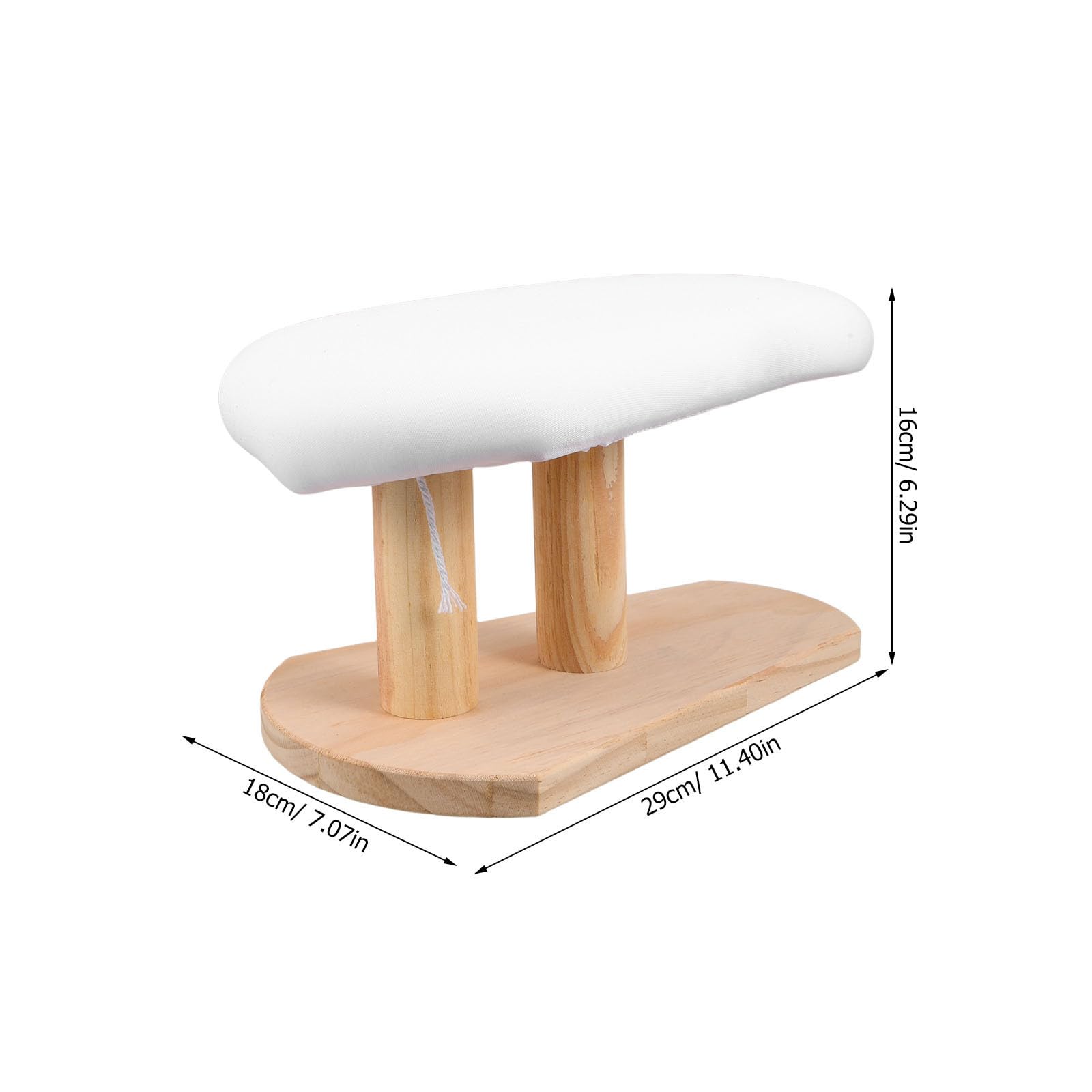 Tabla de Planchar y Superficie Acolchada de Madera Multifuncional con Base Estable para Ropa Infantil y Puños Estrechos en Tareas de Planchado en Casa