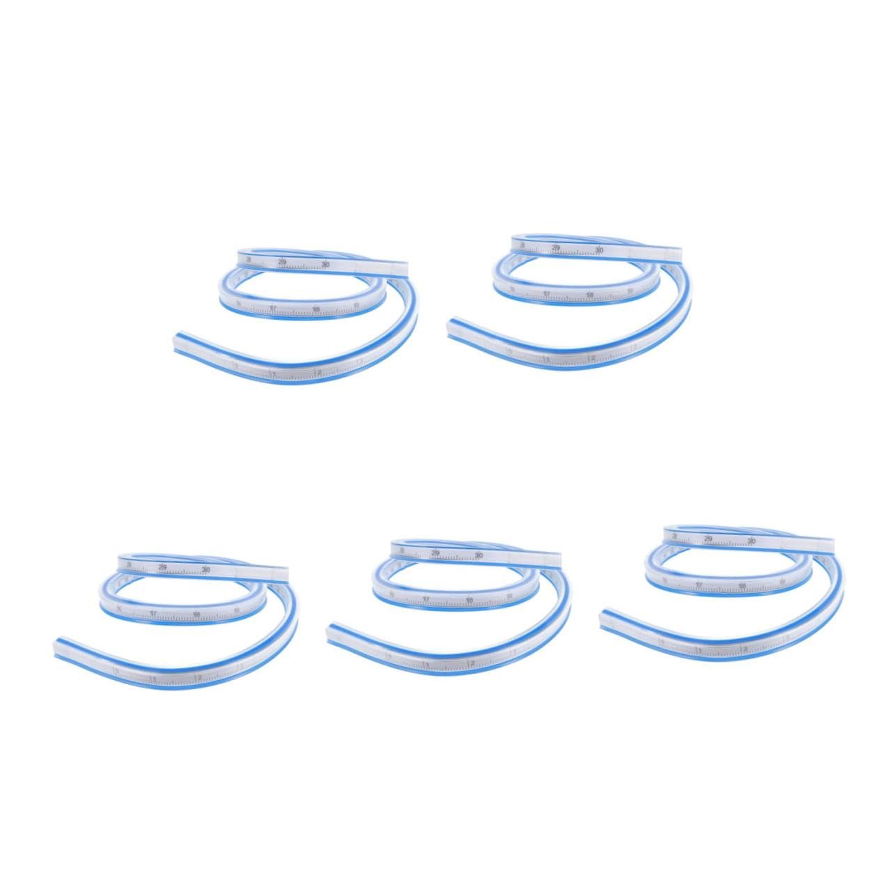 5 Piezas Regla Flexible Curva Serpiente para Costura y Diseño Prendas Herramienta Precisa para Patrones Dibujo Ingeniería y Proyectos Profesionales Material Duradero y Resistente