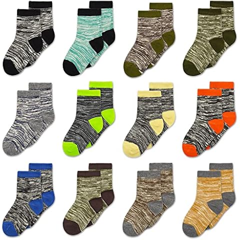 TRAMLE 12 Pairs Striped Cotton Socks Cover