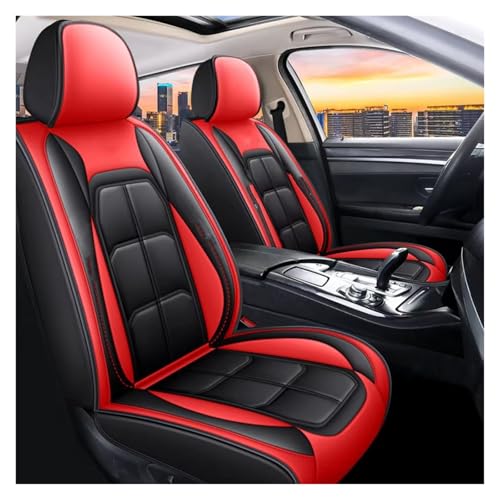 Housse de siège de voiture universelle, coussin en cuir rouge toutes saisons pour l'auto
