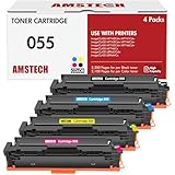Amstech Compatible Toner Cartridge Replacement for Canon 055 055H MF743Cdw, Cyan, Magenta, Yellow, Black, 4 Pack