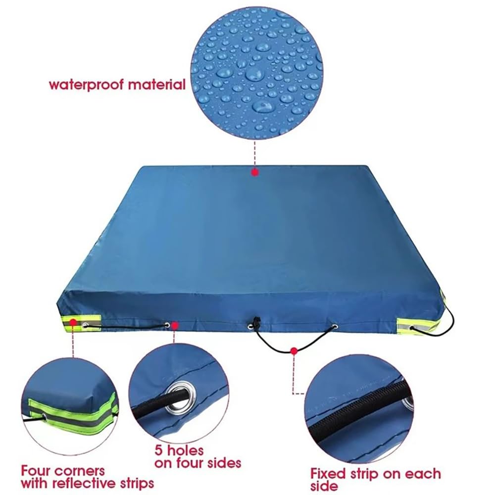 Telone Rimorchio Impermeabile 256x138x8cm con Corda Elastica e Bordi Rinforzati per Rimorchi Auto 750kg 1000kg