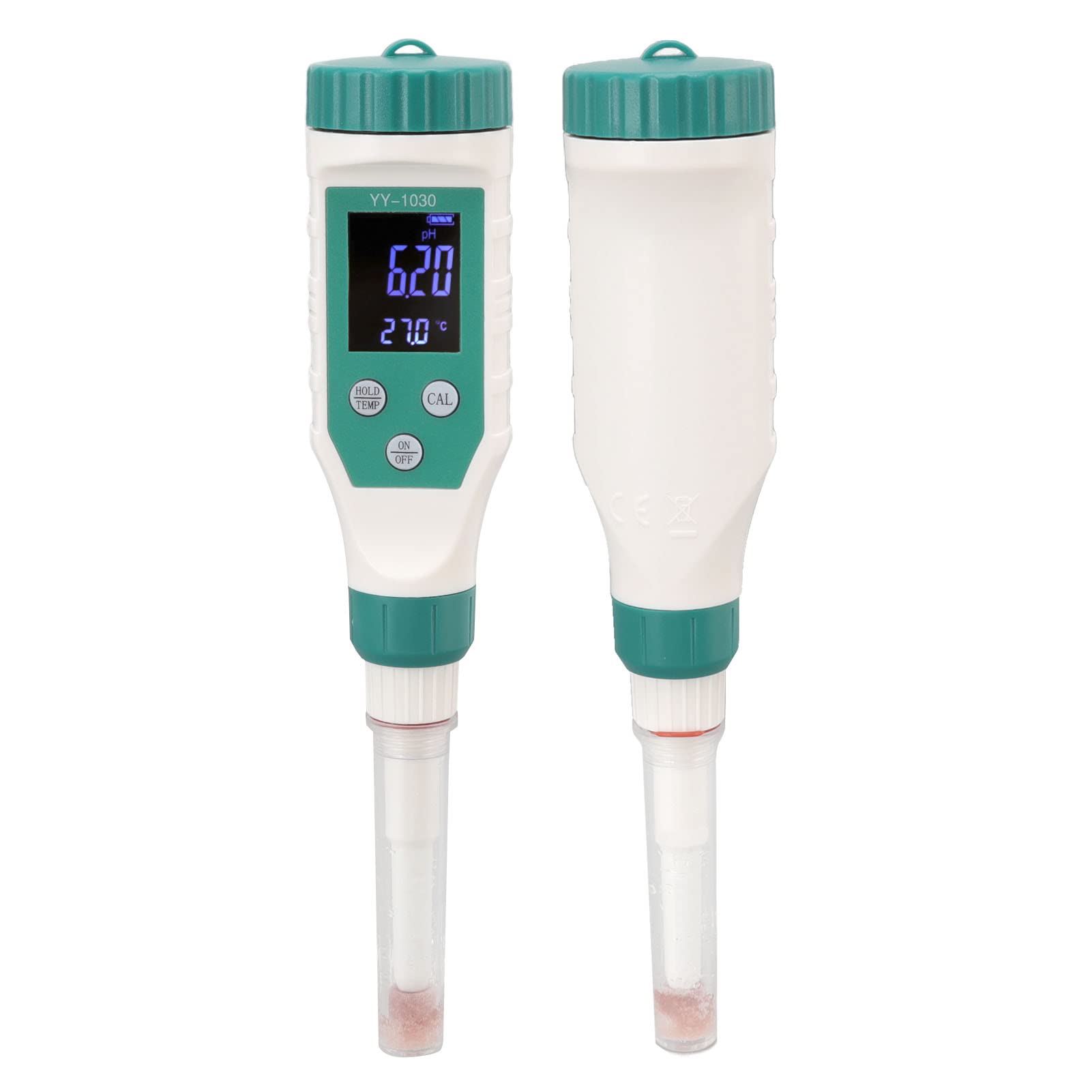 Dilwe Medidor de PH Digital Probador Inteligente Bluetooth para Agua, Suelo, Alimentos para Bebés, 246 G, Resistente Al Agua, IP67