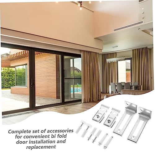 COHEALI 1Set Kit de Herrajes para Puerta Bifold Kit de Reemplazo para Puerta de Clóset Corredera Partes Duraderas Operación Suave Fácil Instalación Compatible con Puertas Plegables Bifold miniatura 6