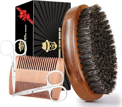 Sofmild Boar Bristle Beard Brush & Grooming Set