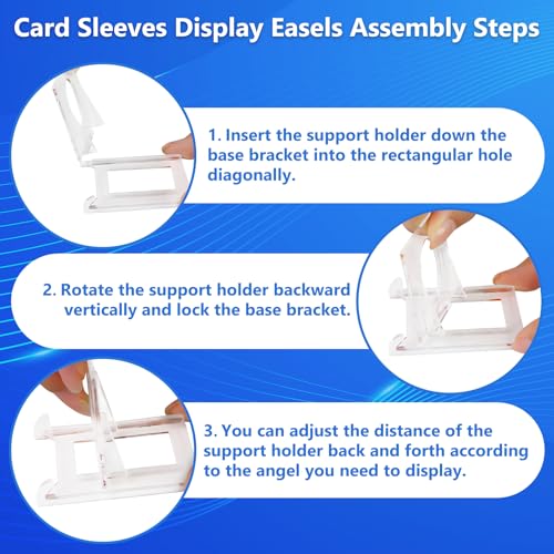 Image of DEDC Magnetic Card Holder Vertical Booklet Cardholder-175PT One Touch Magnetic Case Trading Card Storage Baseball Cards Protector Display Showcase(1CT-134mm 1 Stand)