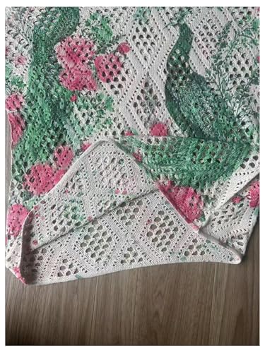 Image of Verdusa Women's Crochet Beach Summer Sweater 3 /4 Length Sleeve Boho Off The Shoulder Tops