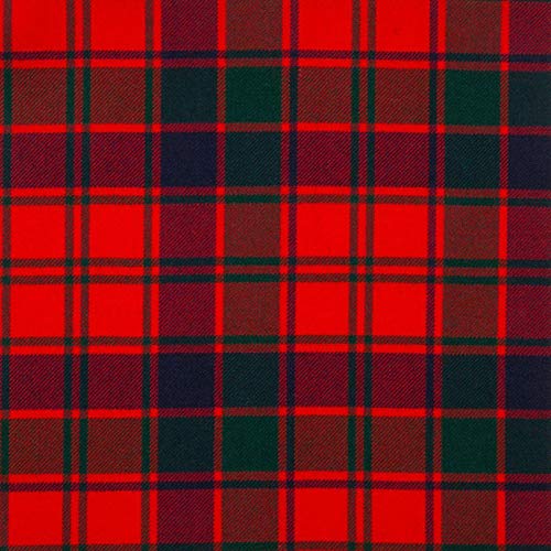 Tissu Robertson Moyen 13 oz au mètre en laine écossaise rouge