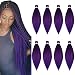 Pre Stretched Braiding Hair 8 Pack/Lot Braids 26 Inch Long Itch Free Hot Water Setting Yaki Texture Synthetic Fiber Crochet Purple Braiding Hair Extension (26'', Purple Color)