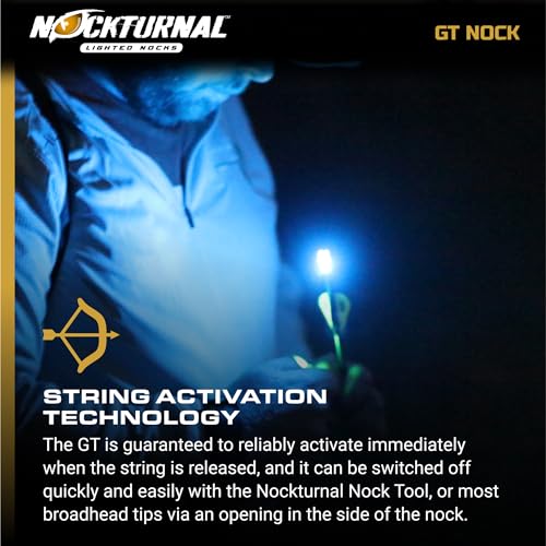 Nockturnal Lighted Nocks for Arrows with .246 / .244/204 Inside Diameter, Green - Thumbnail 3