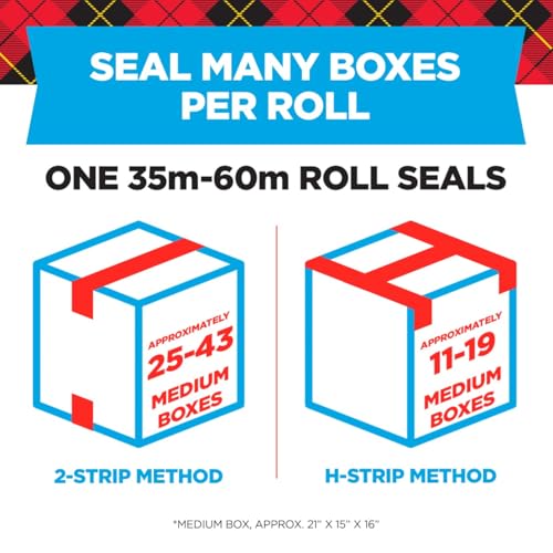 Image of Scotch Heavy Duty Shipping Packaging Tape 3850, Clear, 1.88 in x 54.6 yd (48 mm x 50 m), 2 Pack (2 Rolls), 3.0 Mil Box Sealing Tape