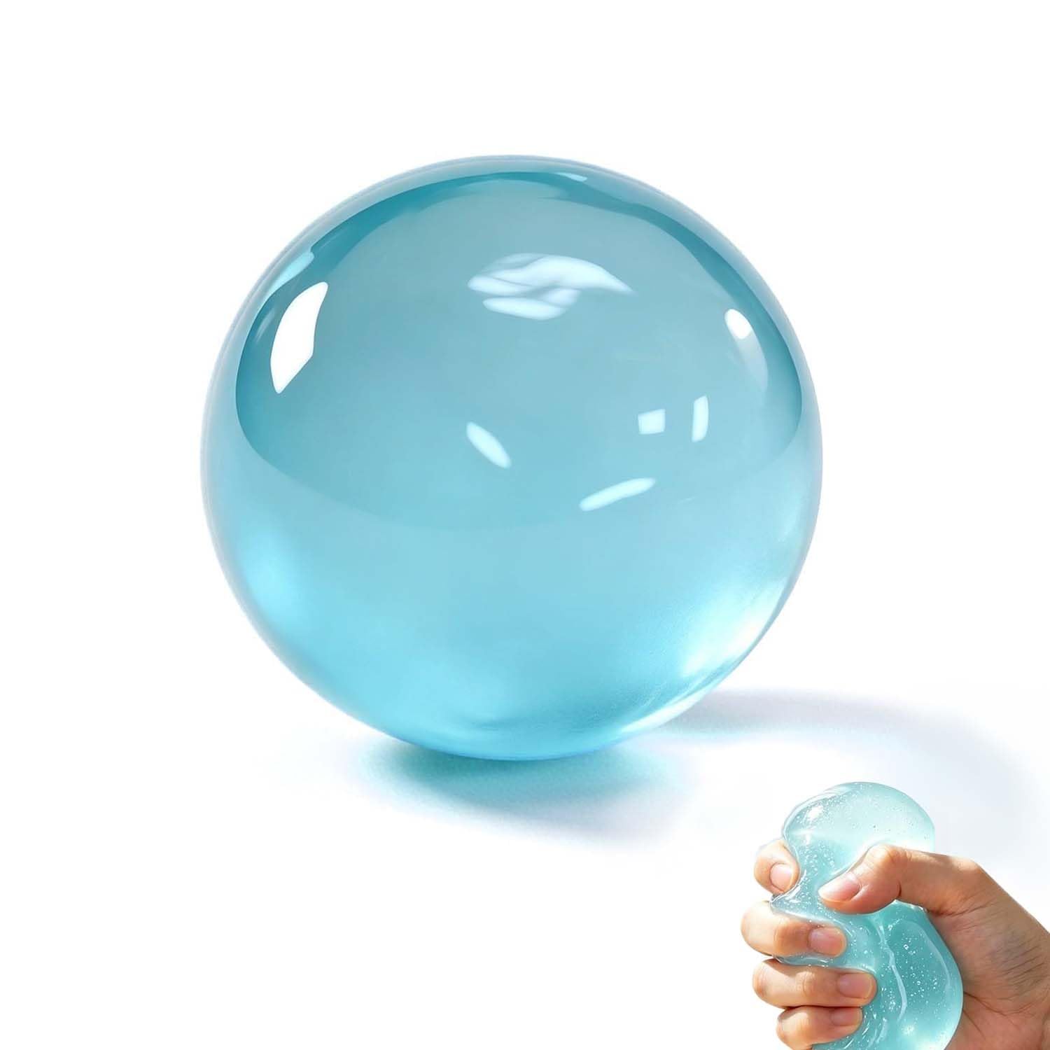 Photo 1 of ?Coconut Oil Squishy, Coconut Oil Stress Ball, Slow Rising Fidget Squeeze Squishy for Stress Relief, Improving Focus, Relaxation, for Adult (Blue)