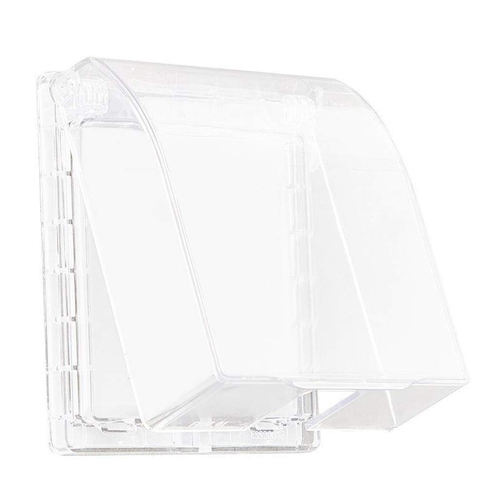 JMcall Universal Waterproof 86 Type Wall Socket Plate Panel Switch Box Cover Prote New(White)