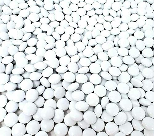 RiverFinn WHITE Hershey-ets Hersheyettes Candy Coated Hershey's Milk Chocolate Dots, WHITE (5 Lbs.) Perfect for Weddings, Baby Showers, Easter, Candy Buffets, Snow Themes & more!