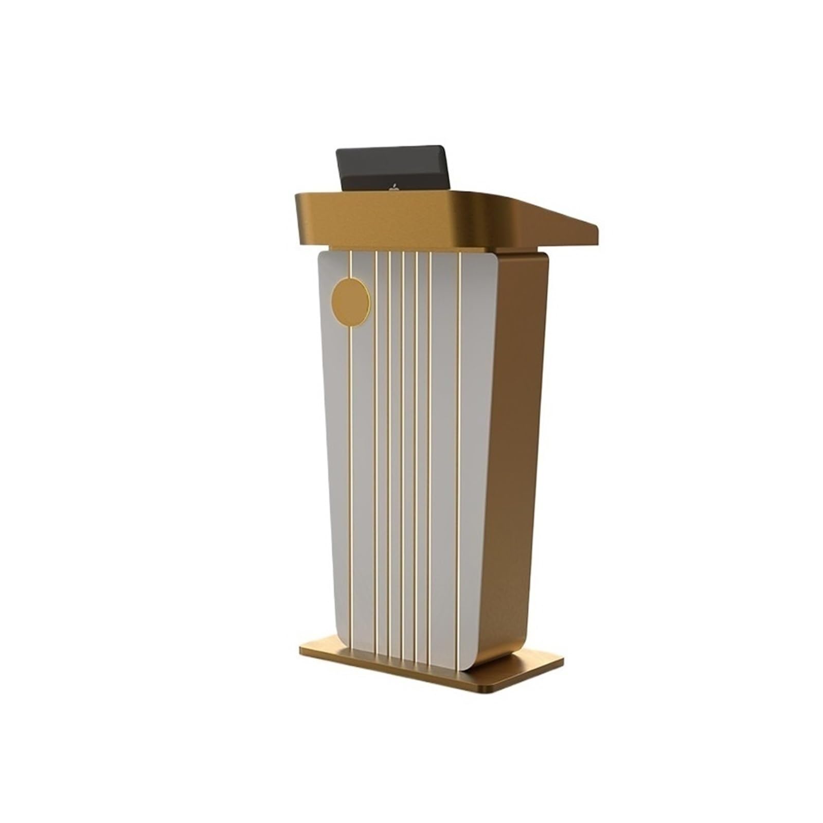 Rednerpult Rednerpult aus Edelstahl mit Podiumsständer for Klassenzimmer, Auditorium, Besprechungsraum Konferenzpult(Gold)