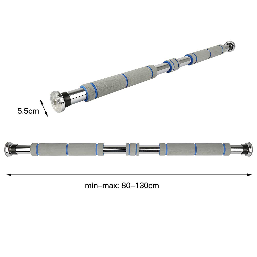 Barra di trazione porta | 80-130 cm | 150 kg | barra per porta | barra da ginnastica | sollevamento pesi | Pull Up Bar | Braccio | Attrezzatura per sollevamento pesi | Regolabile individualmente