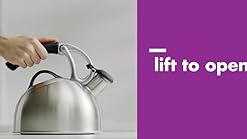 Amazon Com Oxo Brew Uplift Tea Kettle Brushed Stainless Steel Uplift Kettle Kitchen Dining