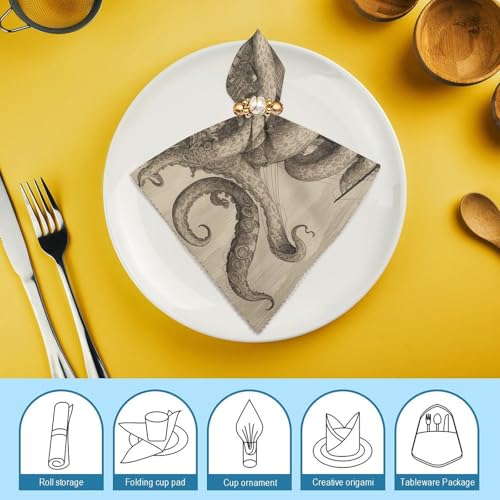 Servilletas de Tela Decorativas Estilo Pirata 6 Unidades miniatura 7