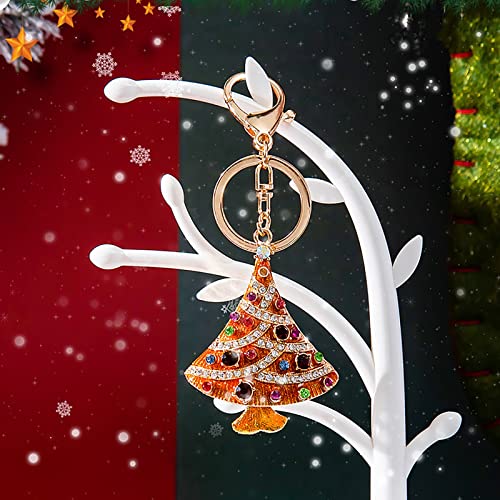 Porte-clés Cadeaux appropriés Charme de sac Porte-clés de dessin animé clouté Strass Clé Jolies filles Pendentif créatif Métal et pour dames Décoration et suspensions Pavillon Noir (B, One Size) Cover