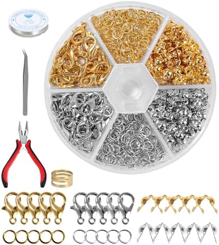 COYUN Kettenverschlüsse 20 Stück - Federverschlüsse Silber Für Schmuck DIY