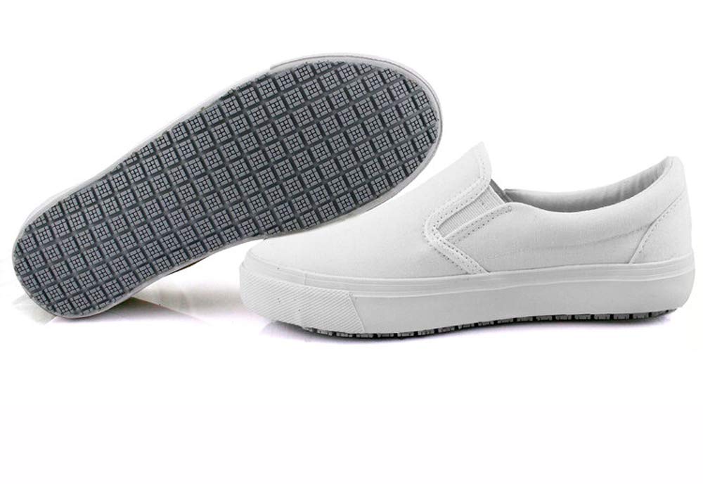 Laforst Next Gen Footwear Women's Sandy 3319 Slip Resistant Sneaker, White, 8