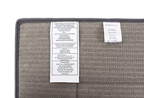 FABBRICA HOME Ultra-Soft Extra-Thick Memory Foam Extra Long Bath Runner Mat (2 ft x 6 ft, Slate Grey)