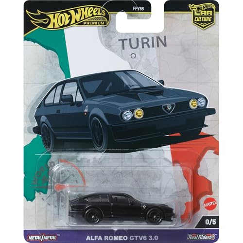 Hot Wheels Premium Car Culture 2024 World Tour - Alfa Romeo GTV6 3.0-0/5 Chase, Black