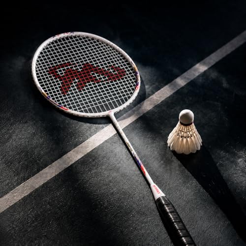 Image of Morex Carbon Graphite Badminton Racket with Full Cover Bag | Durable Carbon Shaft & Curve Frame for Better Sweet Spot & Smash Power | Ideal for Beginners & Advanced Players (Black)
