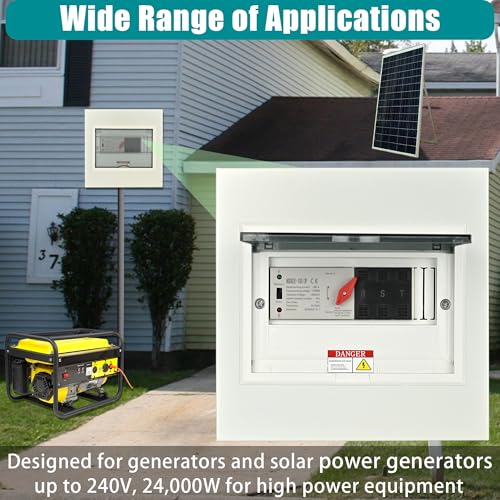Automatic Transfer Switch, Generator Transfer Switch 100 Amp, 120/240-Volt Transfer Switch, 3P 4 Wires 24,000W Automatic Generator Transfer Switch, Stronger Stability Auto Transfer Switch (100A-3P) - Thumbnail 7