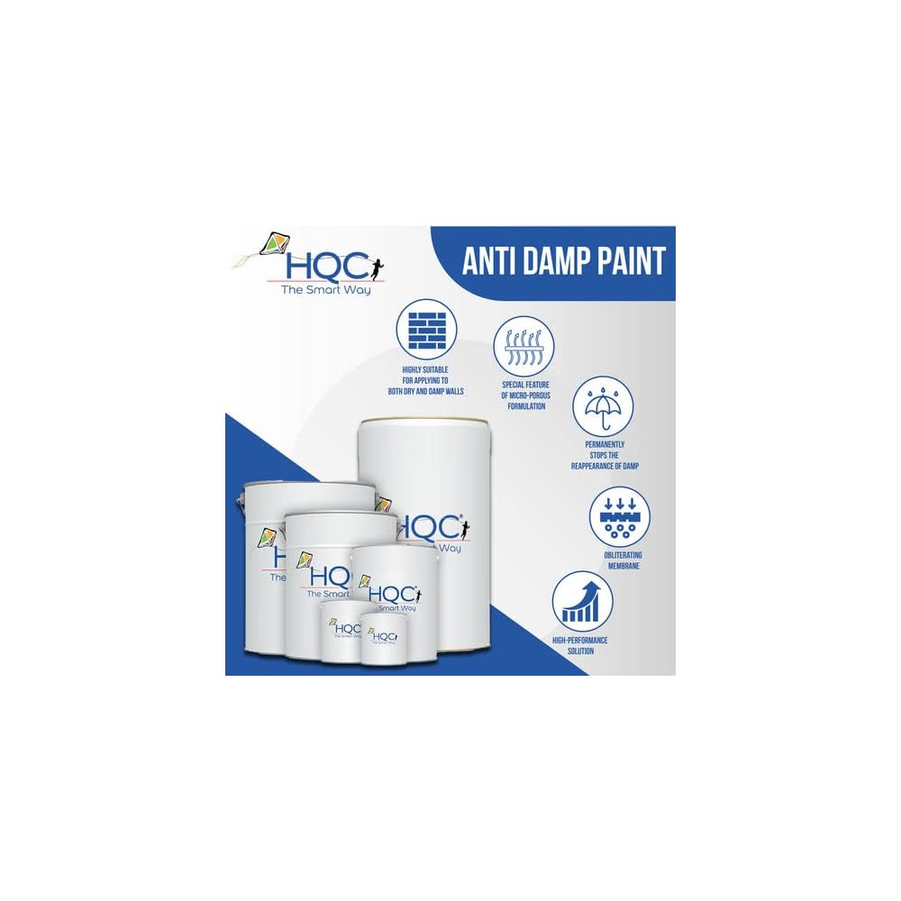 Buy HQC Anti Damp Paint Stain Block Damp Seal Paint Matt