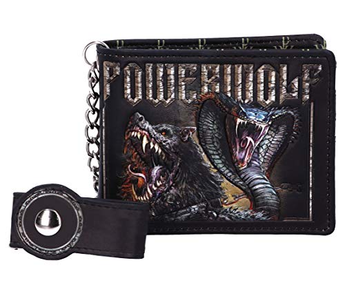 Nemesis Now Cartera en Relieve con Licencia Oficial de Powerwolf Kiss of The Cobra King, Cuero, Black, 11cm