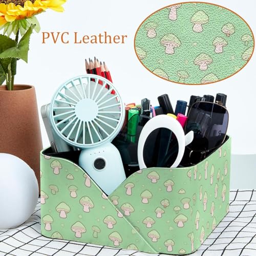 Boîte de rangement polyvalente et organiseur de table champignon vert