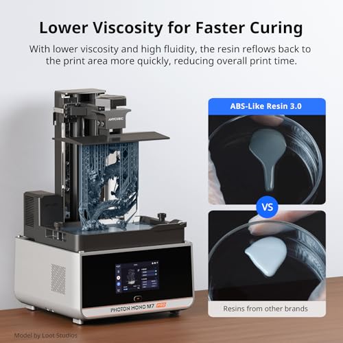 Image of ANYCUBIC ABS-Like Resin 3.0, 3D Printer Resin with Enhanced Strength and Toughness, High Precision and Minimal Shrinkage, Wide Compatibility for All LCD Resin 3D Printers (HD Grey, 4kg)