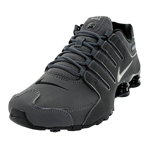 NIKE Chaussures Shox NZ pour Homme, Gris foncé, Anthracite, Noir métallisé, 47.5 EU