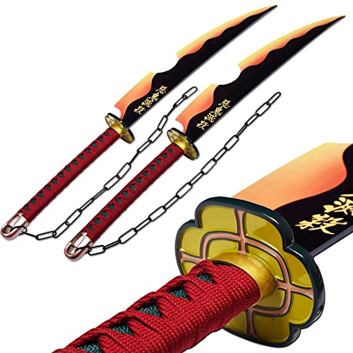 ziqing Demon Katana Sword Real Metal Uzui Tengen Katana Anime Cosplay Sword, A Variety of Styles?30inchs