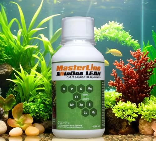 MASTERLINE All-in-One Lean 200 ml – Pflanzendünger für Aquarien mit Mikro- & Makronährstoffen, Garnelensicher