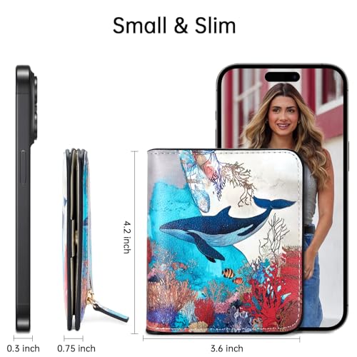 image for Toughergun Wallet Women Rfid Blocking Small Compact Bifold Luxury Leat