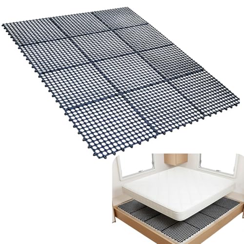 Plastic Ventilated Mattress Underlay Pad 83 x 59 Breathable Mesh Pad Mattress for RV Boat Camper Ventilation Air-Flow Improve Sleep Quantity