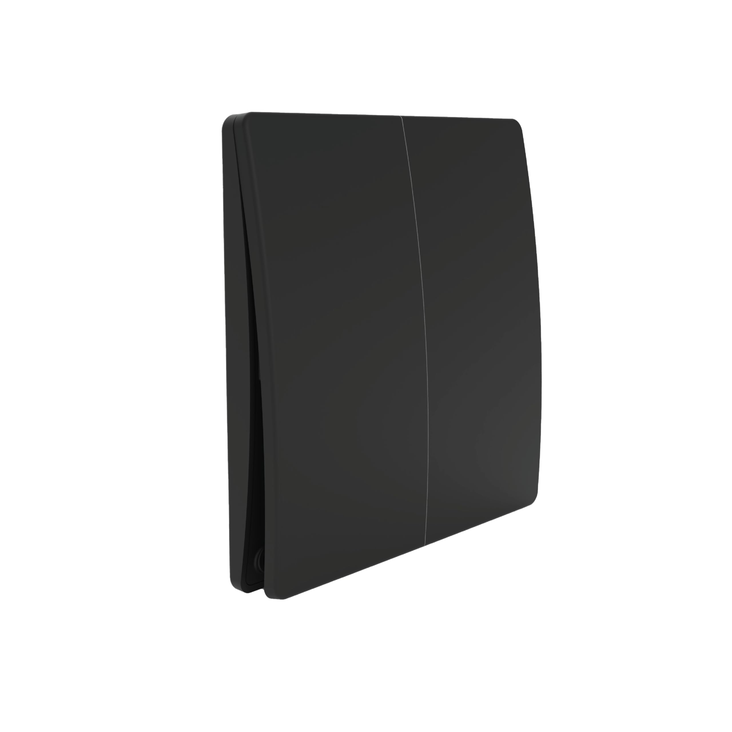 EVOGES Firefly Kinetic RF Light Switch - 1/2/3 Gang Wireless | No Battery Required | Touch Panel | Smart Home Automation | IP65 Indoor and Outside Use (2 Gang Switch, Black) — image 1