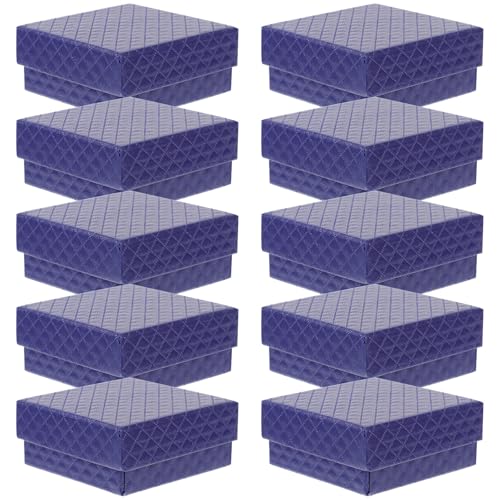 TOPPERFUN 10 Unidades Caja para Joyas Delicada Diseño de Diamante, Material Pvc y Esponja Ligera, Protege Pulseras y Anillos en Casa o Tienda