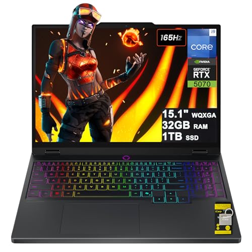 Image of Lenovo Legion 5i AI-Powered Gaming Laptop 15.1 inch WQXGA 2560x1600 OLED 165Hz Intel 24-core i9-14900HX 32GB RAM 1TB SSD GeForce RTX 5070 DLSS4 (Up to 798 AI Tops) RGB Backlit Win11 ICP Hub