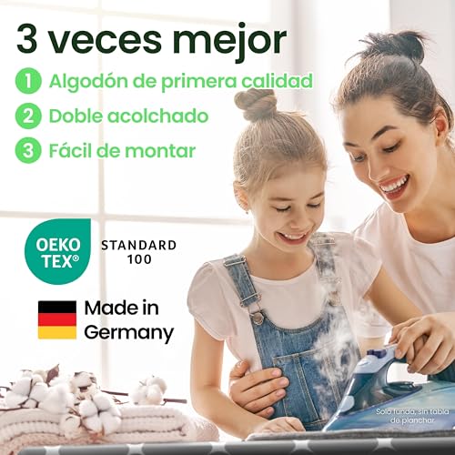 Miniatura 5 de Simplysmooth Funda Premium 110x30 Cm Oeko-Tex 100 Relleno Cómodo Para Tablas De 108-115x30-45 Cm Talla S