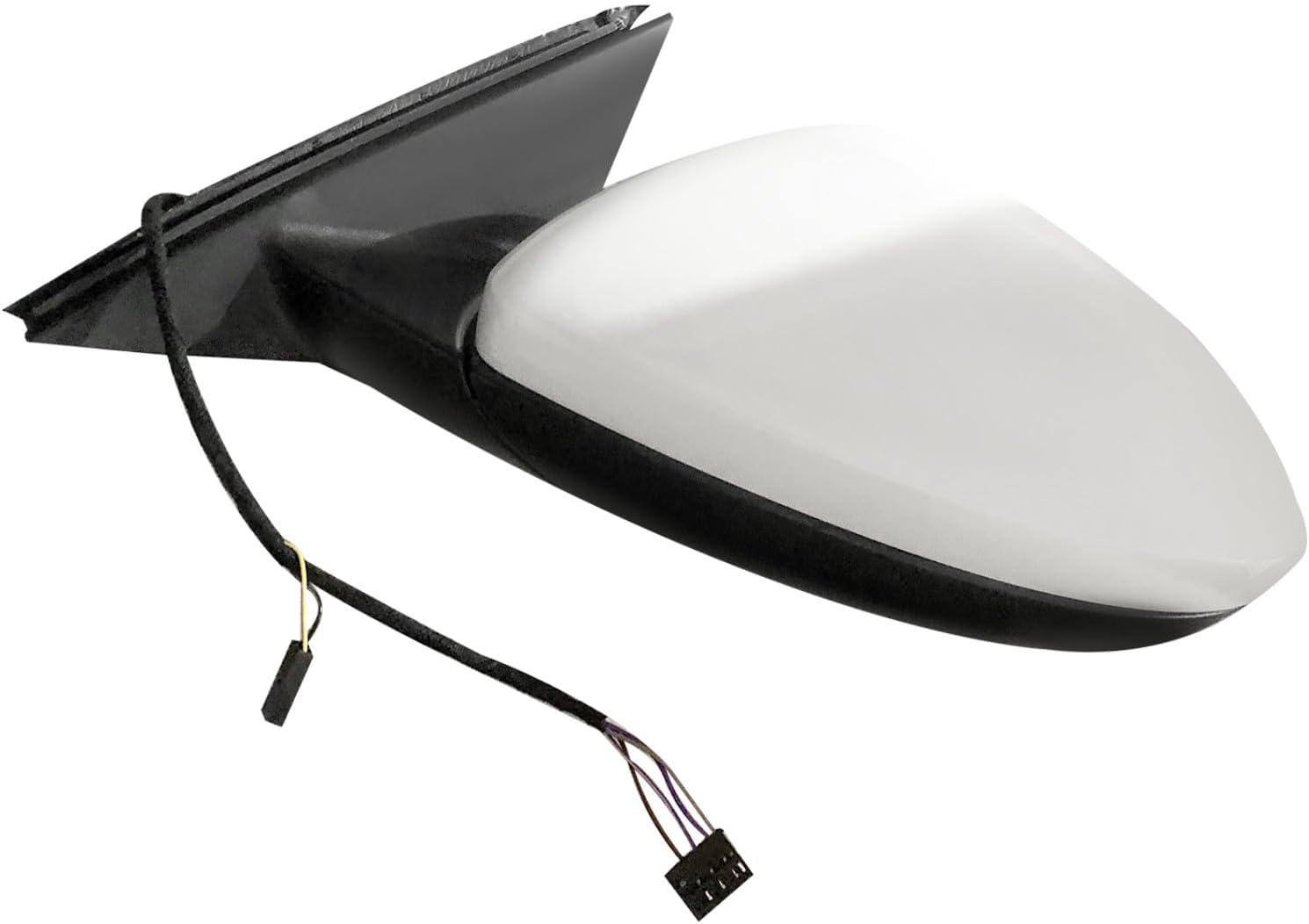 Power Mirror With Blind Spot Detection, Power Heated Compatible With Volkswagen Jetta 2019-2023 Replaces#17A857507AK9B9 (WHITE, Left Driver Side)